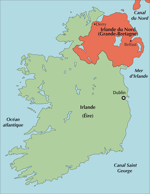 Carte d'Irlande