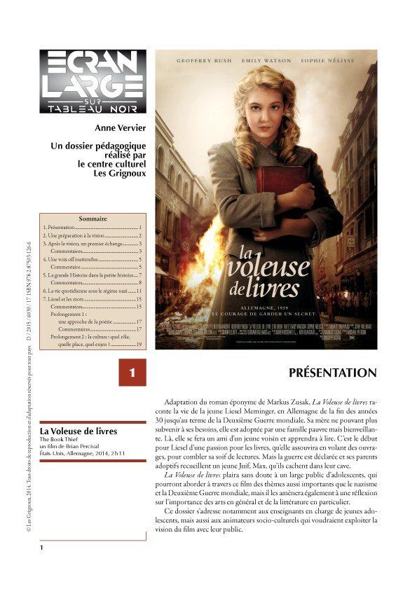 LA VOLEUSE DE LIVRES : l'Histoire du Film 