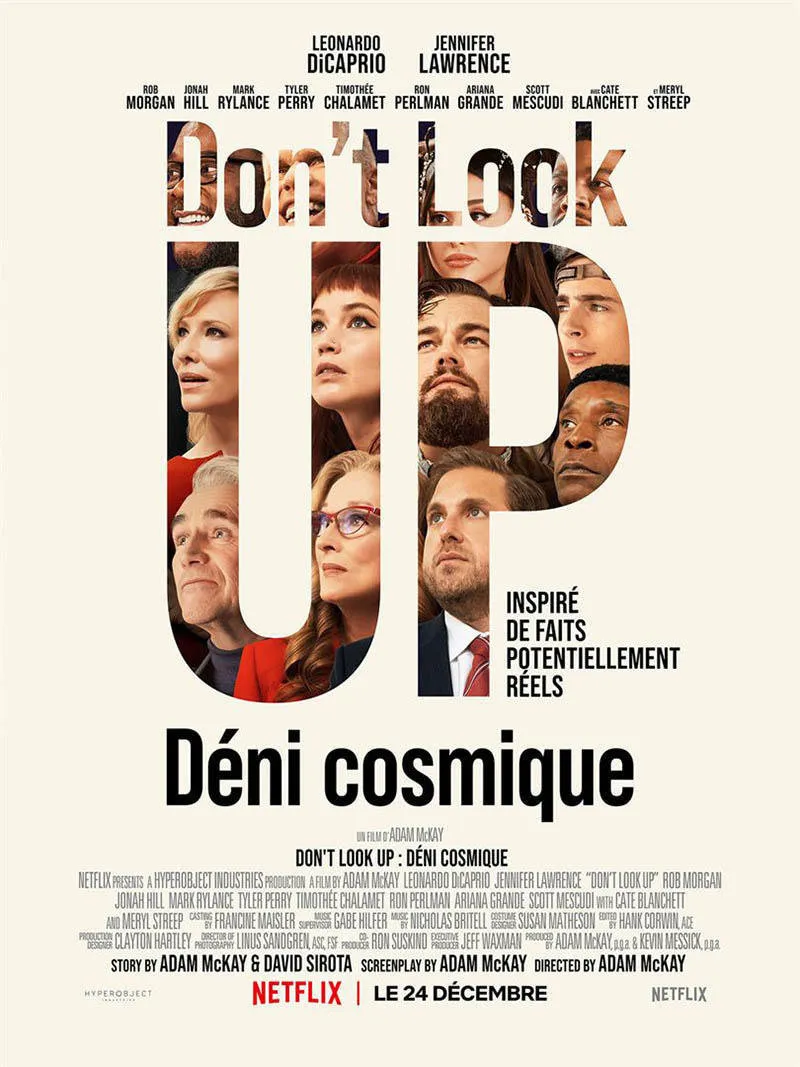 affiche du film Don't Look Up : déni cosmique