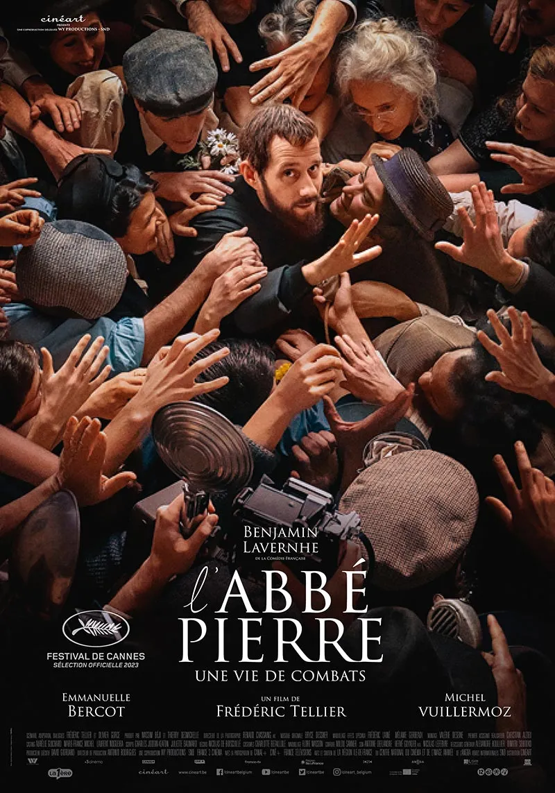 affiche du film L'Abbé Pierre, une vie de combats