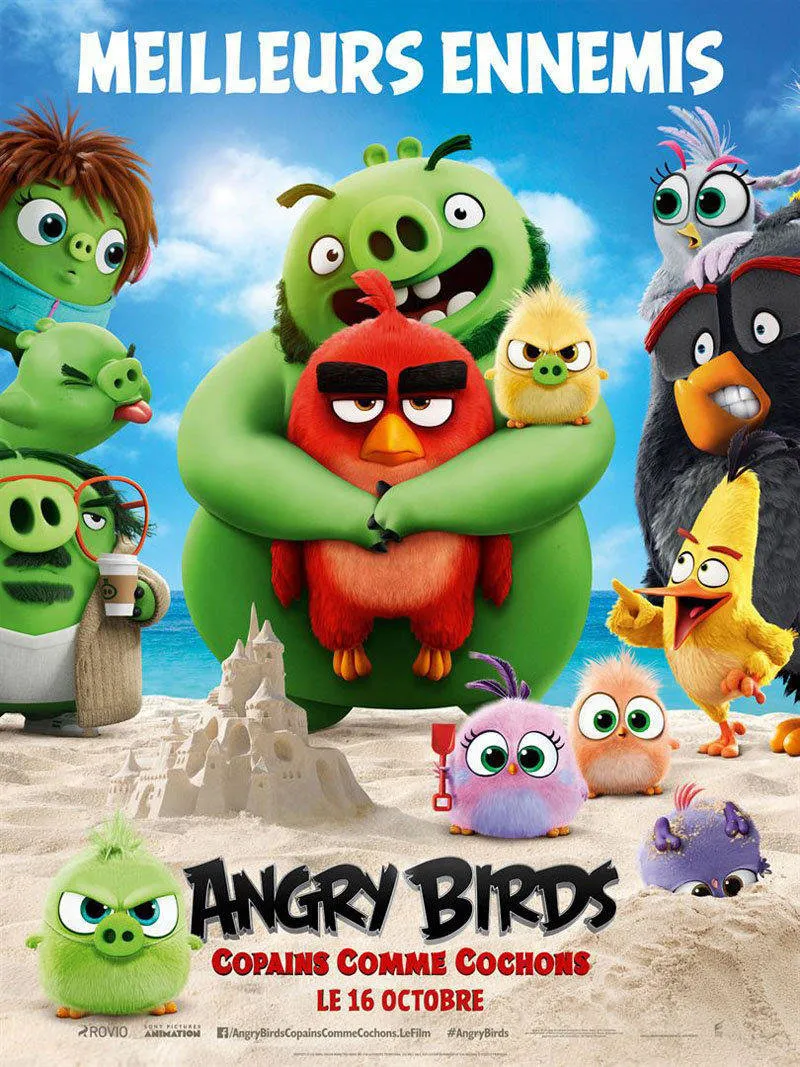 affiche du film Angry birds 2 : copains comme cochons