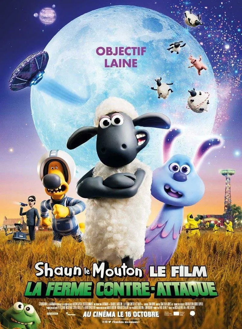 affiche du film Shaun le mouton 2 : la ferme contre-attaque